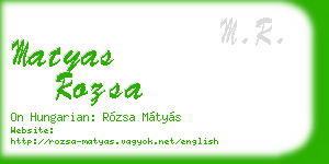matyas rozsa business card
